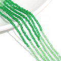 Strang aus 2 mm facettierten grünen Glaskristallperlen für DIY-Schmuck und Bastelarbeiten - 2mm (Ca. 190 Stk./Packung) / Grün