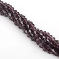 6mm deep purple bicone crystal beads with precision facets for DIY jewelry making - 6mm 1 String/Pack (Approx. 40-45 Beads) / Deep Violet