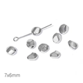 7x6mm Irregular Silver CCB Plastic Spacers for DIY Handmade Jewelry Bracelet Making - Style #02 / 50 Pieces/Pack (7x6mm) / Silver