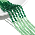 Strang aus facettierten 2mm Glasperlen in grünem Farbverlauf für DIY-Schmuckherstellung - Grün (Groß)