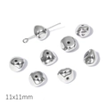 Irregular silver CCB beads 11x11mm for DIY jewelry making and handmade bracelet craft - Style #03 / 20 Pieces/Pack (11x11mm) / Silver