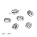 Silver irregular CCB plastic beads for DIY jewelry making 15x12mm metallic spacer beads - Style #04 / 10 Pieces/Pack (15x12mm) / Silver