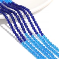 Facettierte Glaskristallperlen in Saphir- und Himmelblau für DIY Schmuckbasteln - Dunkelblau (Groß)