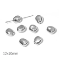 Irregular silver CCB spacer beads 12x10mm for DIY jewelry making and bracelet supplies - Style #07 / 30 Pieces/Pack (12x10mm) / Silver