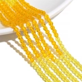 Leuchtend gelbe facettierte Glaskristallperlen für handgefertigte DIY-Armbänder - Ingwergelb (Groß)