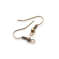Par de ganchos para pendientes en bronce antiguo para bisutería DIY con acabado vintage - 20*22mm (200 Piezas/Paquete) / Bronce Antiguo