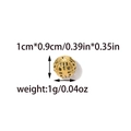Perle croix creuse dorée pour création de bijoux DIY, taille 1cm x 0,9cm et poids 1g - Perle Ronde Ajourée (tp2209-02)