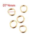 18K gold plated 0.7x4mm stainless steel jump rings for DIY jewelry making and crafts - 07*4mm / Gold