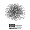 Silver stainless steel 4mm split rings with 0.5mm wire diameter for DIY jewelry making - Steel Color (0.5*4mm)