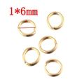 DIY jewelry parts 18K gold plated 304 stainless steel open jump rings 1x6mm size - 1*6mm / Gold