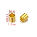 18K gold plated stainless steel crimp beads for DIY jewelry with 1.5mm diameter - 1.5mm / Gold