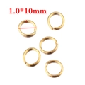 18K gold plated stainless steel 1.0x10mm open jump rings for DIY jewelry making - 1.0*10mm / Gold