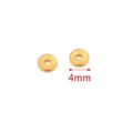 Perles d'espacement plates de 4mm plaquées or 18K pour la création de bijoux DIY - 4mm / Or