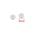 Perle d'espacement 4mm en métal argenté pour création de bijoux et colliers DIY - 4mm / Acier