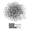 Golden 6mm stainless steel double layer split rings with 0.7mm wire for DIY jewelry - Steel Color (0.7*6mm)