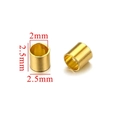 18K gold plated stainless steel spacer beads with 2.5mm diameter for jewelry making - 2.5mm / Gold