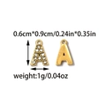 Close-up of sparkling letter A pendant with clear rhinestones and golden finish - Letter A (TZ-TP1743-02)