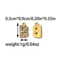 Detailed view of rhinestone letter B pendant with precise size and weight measurements - Letter B (TZ-TP1744-02)