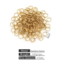 0.5mm wire 18K gold plated stainless steel 4mm double jump rings for DIY jewelry making - Gold (0.5*4mm)