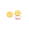 8mm 18K gold-plated round metal spacer beads for DIY jewelry making accessories - 8mm / Gold