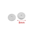 Flat 18K gold plated 8mm round metal spacer beads for DIY jewelry making - 8mm / Steel