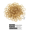 5mm vacuum gold-plated stainless steel double jump rings for DIY jewelry making - Gold (0.5*5mm)