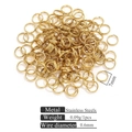 Golden stainless steel 7mm double layer jump rings with 0.6mm wire diameter for DIY jewelry - Gold (0.6*7mm)