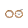 18K rose gold plated 1.0mm x 8mm stainless steel open jump rings for DIY jewelry making - Open / 1x8mm / Rose Gold