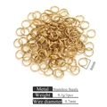 6mm gold stainless steel double jump rings, 0.7mm wire diameter DIY jewelry components - Gold (0.7*6mm)