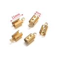 Χρυσό μεταλλικό κούμπωμα 11mm x 4mm για δερμάτινα βραχιόλια και DIY κοσμήματα - Χρυσό - Εσωτερικό 4 mm