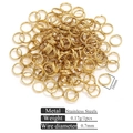 10mm vacuum gold plated stainless steel split rings with 0.7mm wire diameter for DIY jewelry - Gold (0.7*10mm)