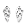Pendentifs flamme en acier inoxydable 304 poli pour la création de bijoux DIY et artisanat - Forme de Flamme Argentée (TP1253-01)