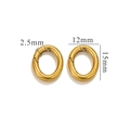 Anneau à ressort ovale doré 15x12mm pour sacs et fabrication de bijoux DIY - Ellipse / Or
