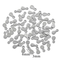 6x3mm silver S925 sterling silver teardrop charms for jewelry making and extender chains - 3x6 Engraved S925 / Steel
