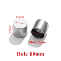 Polished stainless steel 10mm hole cord end caps for jewelry making diy craft - Inner 10mm / Steel