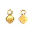 Golden 304 stainless steel four-leaf clover charms for DIY jewelry making - Gold Five-Petal Flower (TP1387-02)