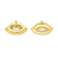 Pair of hollow gold lip pendants made of 304 stainless steel for DIY jewelry - Gold (TP1372-02)
