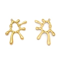 Golden fluid style irregular geometric sun charms in polished stainless steel - Gold Style (TP1368-02)