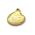 Golden 304 stainless steel solid shell pendant for DIY necklaces and jewelry making - Gold (TP1388-02)