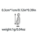 Macro detail of chili pepper shaped 304 stainless steel pendant with size specifications - Chili Eggplant Style (TP1280-01)