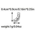Macro view of a 304 stainless steel bean pendant showing size 0.4cm by 0.9cm - Bean Style (TP1278-01)
