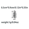 Detailed view of 304 stainless steel peanut pendant with 0.3x0.9cm size and 1g weight - Peanut Style (TP1277-01)