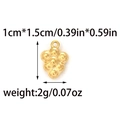 Detail view of 304 stainless steel golden grape pendant with size and weight dimensions - Grape Cluster Style (TP1612-02)