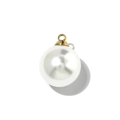 Elegante ciondolo con perla tonda e gancio in metallo dorato per gioielli DIY e collane - Bianco-Piccolo (TP1558-02-small)