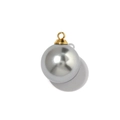 Ciondolo granchio smaltato grigio argento con anello dorato in acciaio inox 304 DIY - Grigio Argento-Grande (TP1559-02-big)