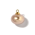 Champagne gold pearl-shaped geometric pendant with metal loop for DIY jewelry design - Champagne Gold Large (TP1561-02-big)