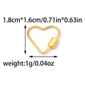 Dettaglio chiusura a cuore in acciaio inossidabile dorato, misura 1,8x1,6cm e peso 1g - Stile Medio (TP1711-02-medium) / Oro