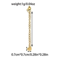 Chaîne d'extension en acier plaqué or 18k avec fermoir mousqueton et pendentif cœur 0,7 cm - Style Cœur (TP1299-02) / Or