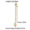 Chaîne d'extension en acier inoxydable doré de 5cm avec fermoir mousqueton pour bijoux DIY - Style Pendentif Ovale (TP1305-02) / Or