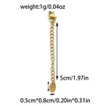 Chaîne d'extension de 5cm en acier inoxydable plaqué or 18 carats avec fermoir homard - Style Étiquette Ovale (TP1306-02) / Or
